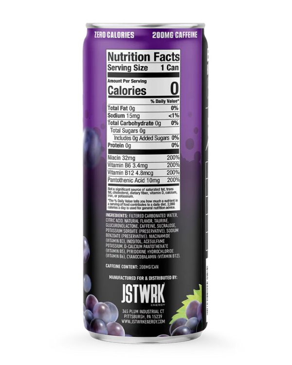 Jst Wrk Energy Drink – 12 pack